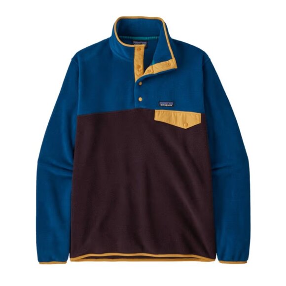 PATAGONIA Men’s Lightweight Synchilla Snap-T Fleece Pullover OBSIDIAN PLUM Sz M - Picture 1 of 14